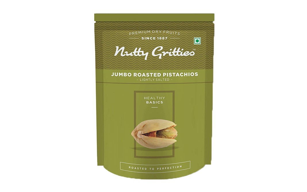 Nutty Gritties Jumbo Roasted Pistachios Lightly Salted   Pack  200 grams